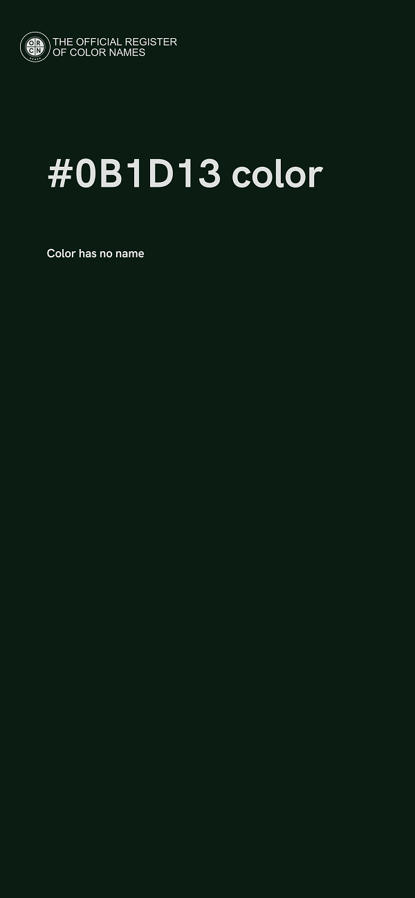 #0B1D13 color image