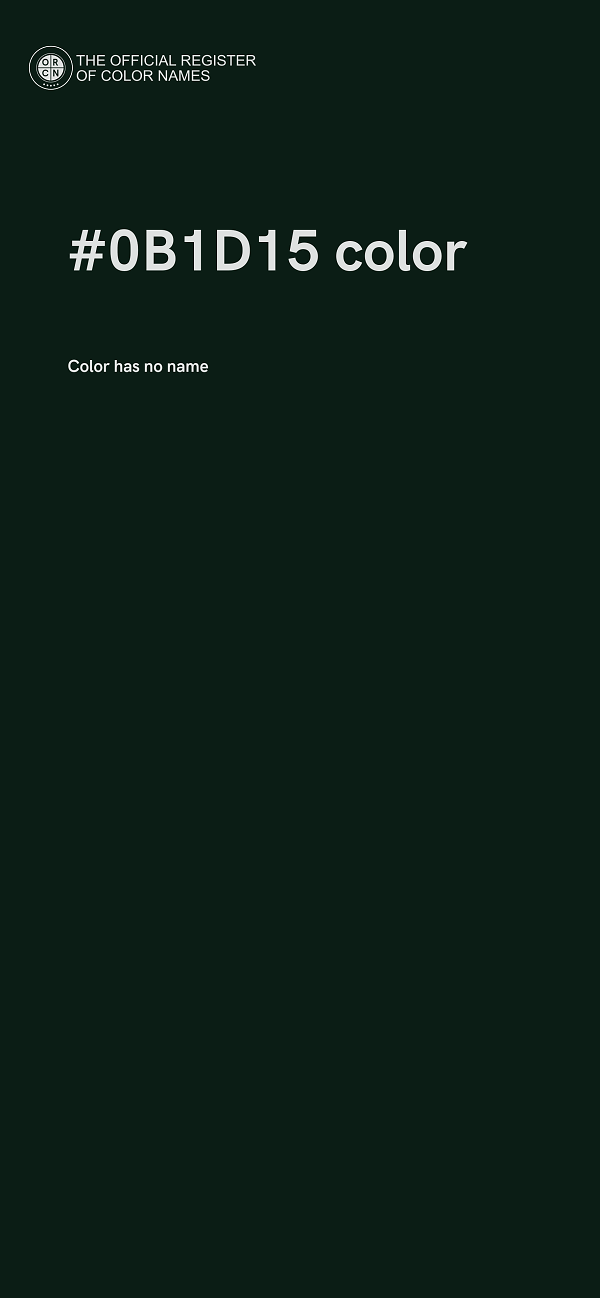 #0B1D15 color image