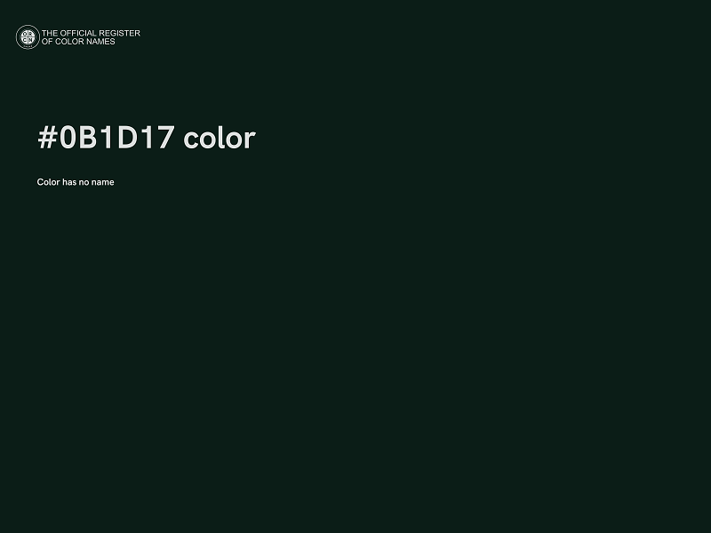 #0B1D17 color image