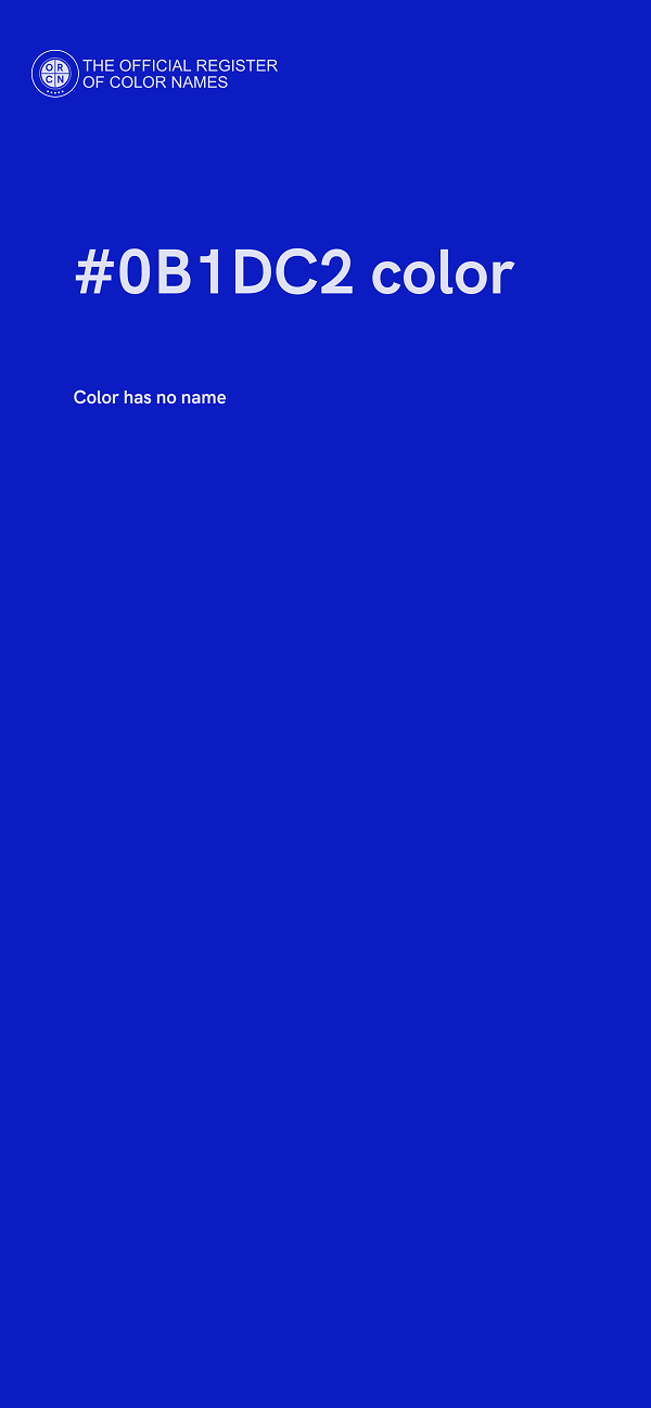 #0B1DC2 color image