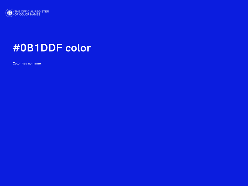 #0B1DDF color image