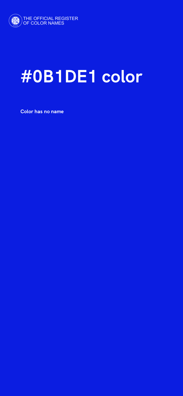 #0B1DE1 color image