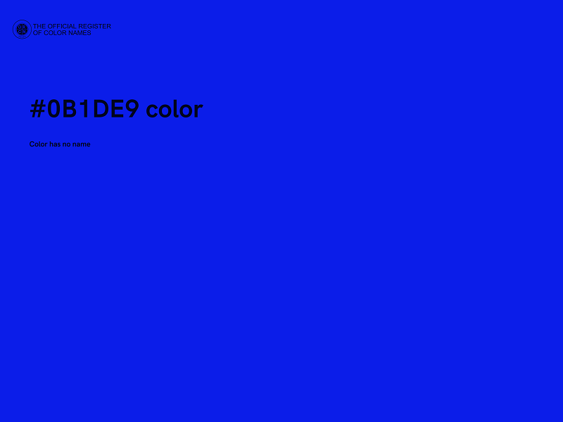 #0B1DE9 color image