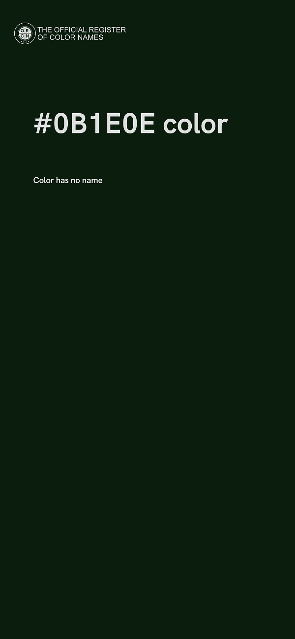 #0B1E0E color image