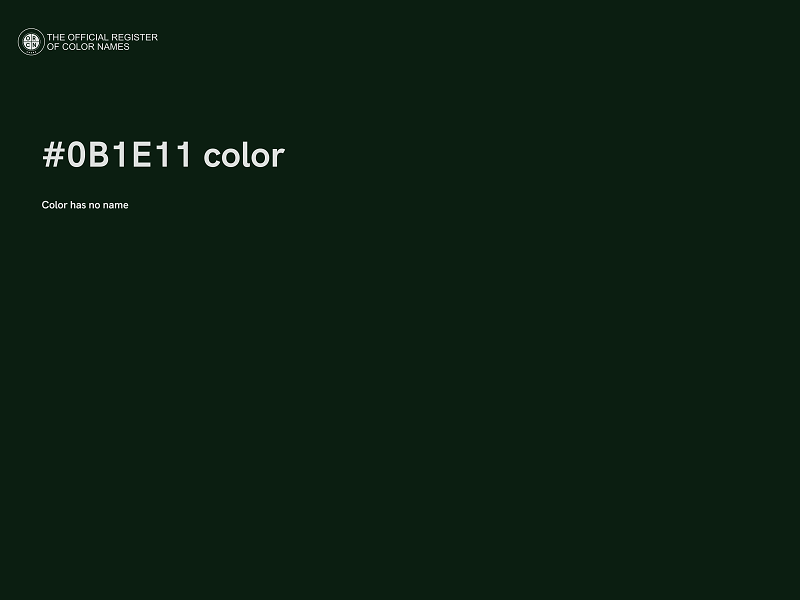 #0B1E11 color image