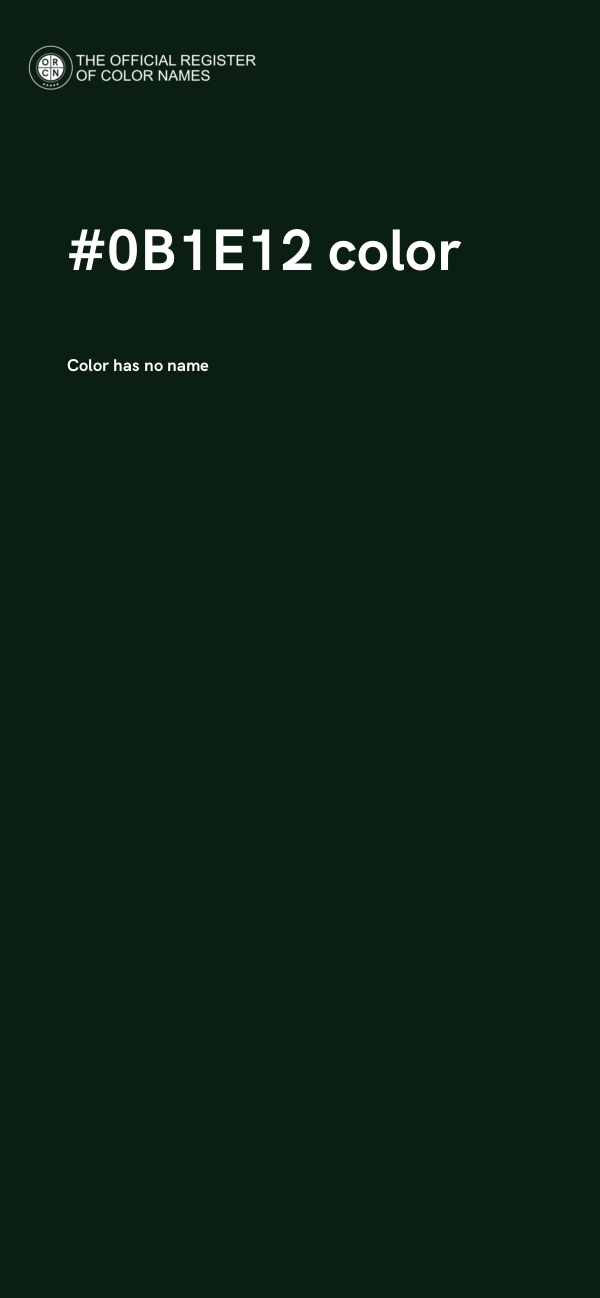 #0B1E12 color image