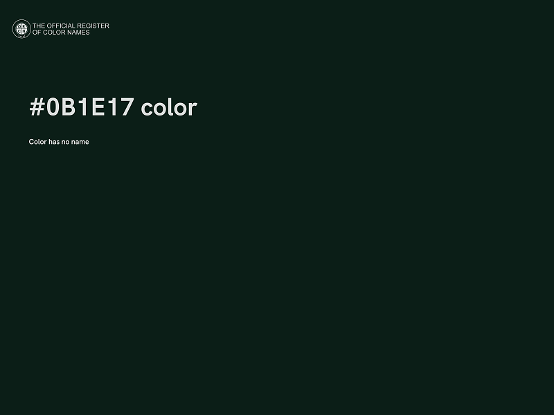 #0B1E17 color image