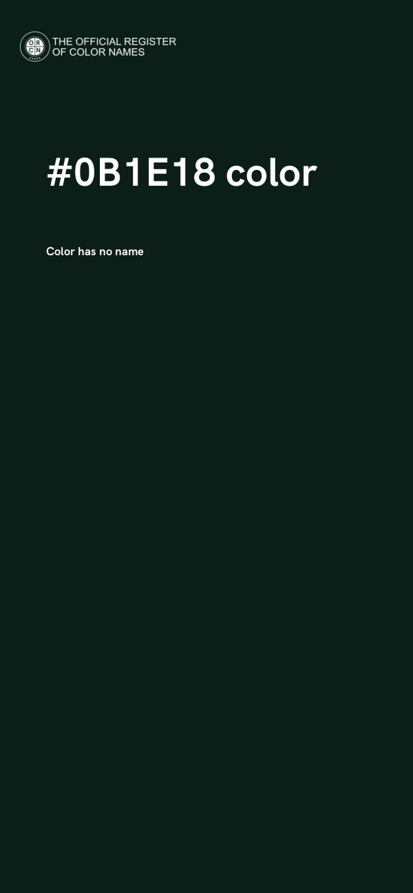 #0B1E18 color image