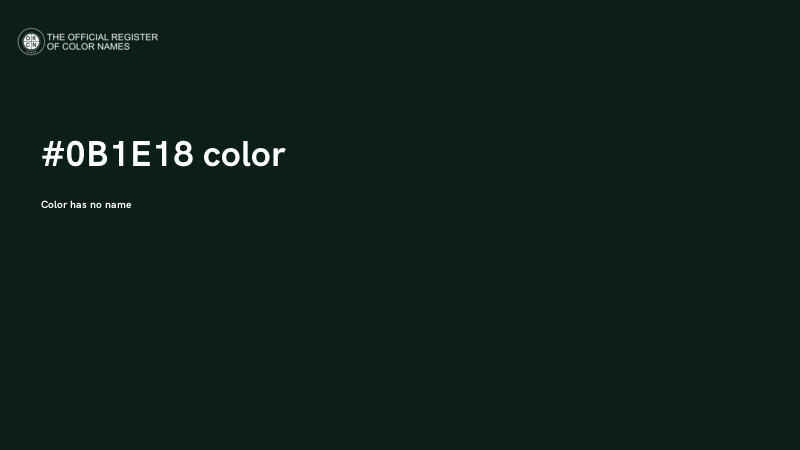 #0B1E18 color image