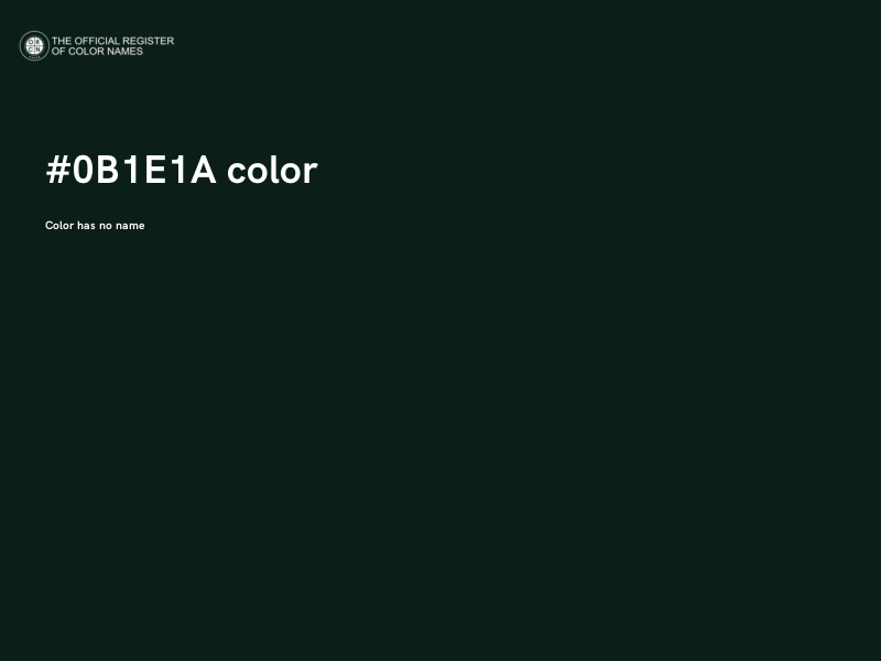 #0B1E1A color image