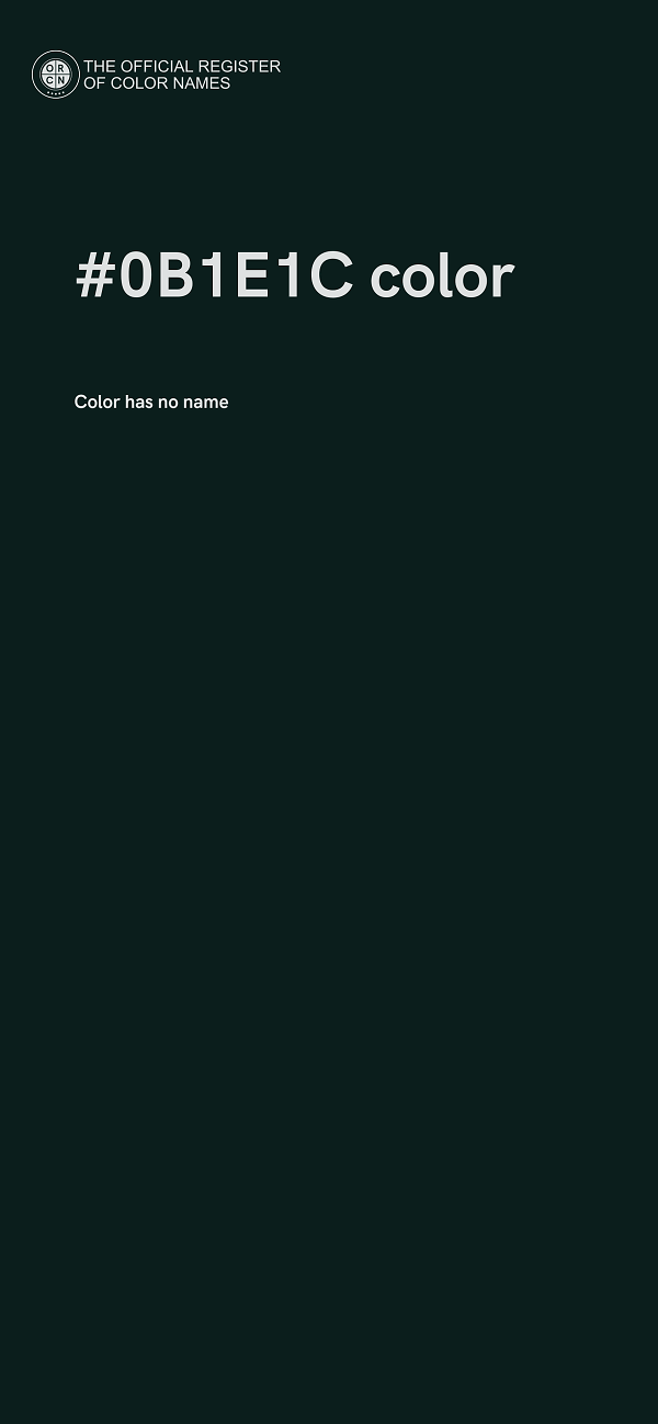 #0B1E1C color image