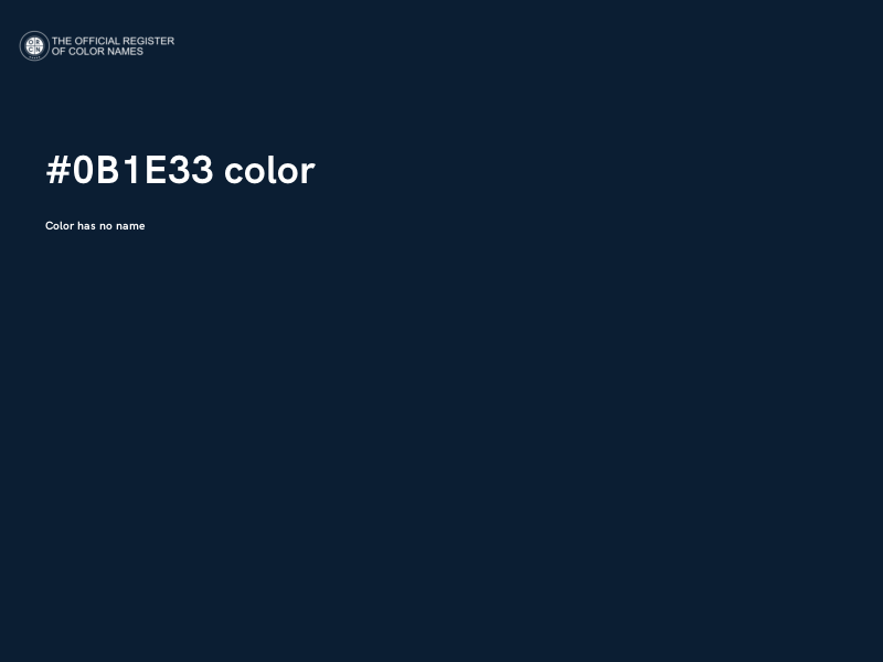 #0B1E33 color image