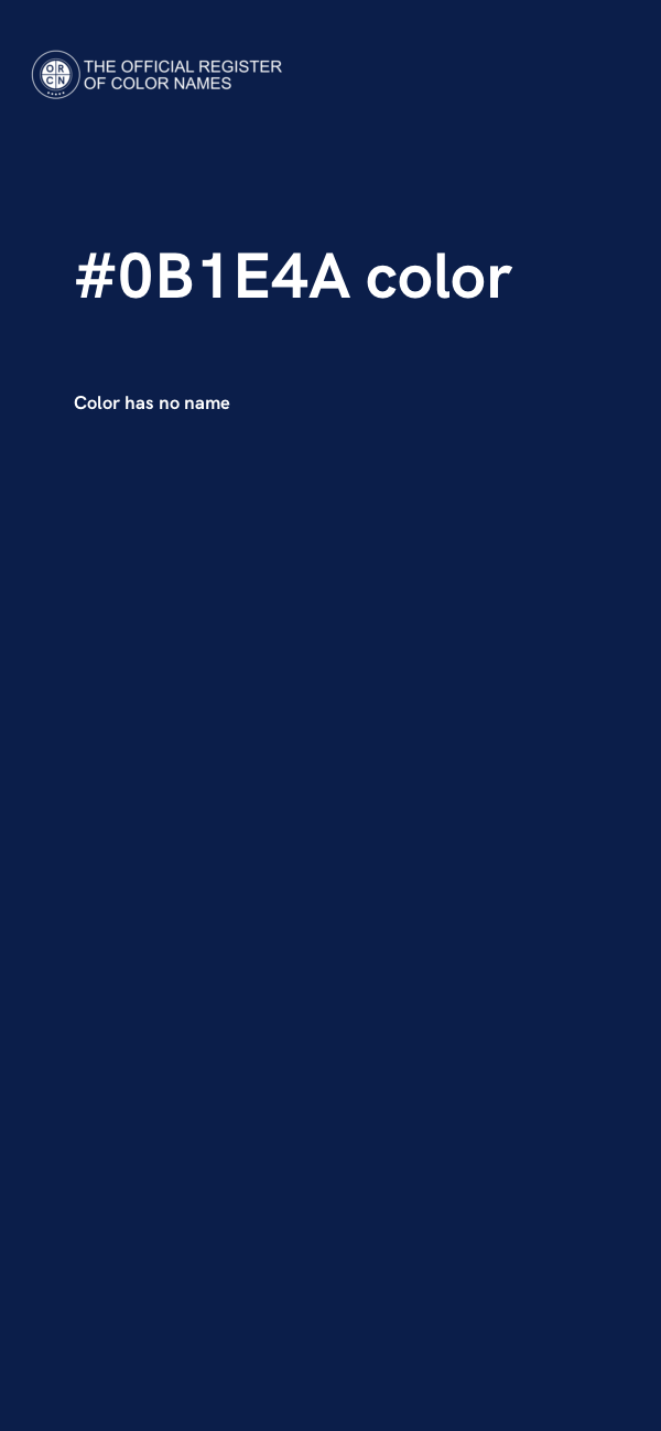 #0B1E4A color image