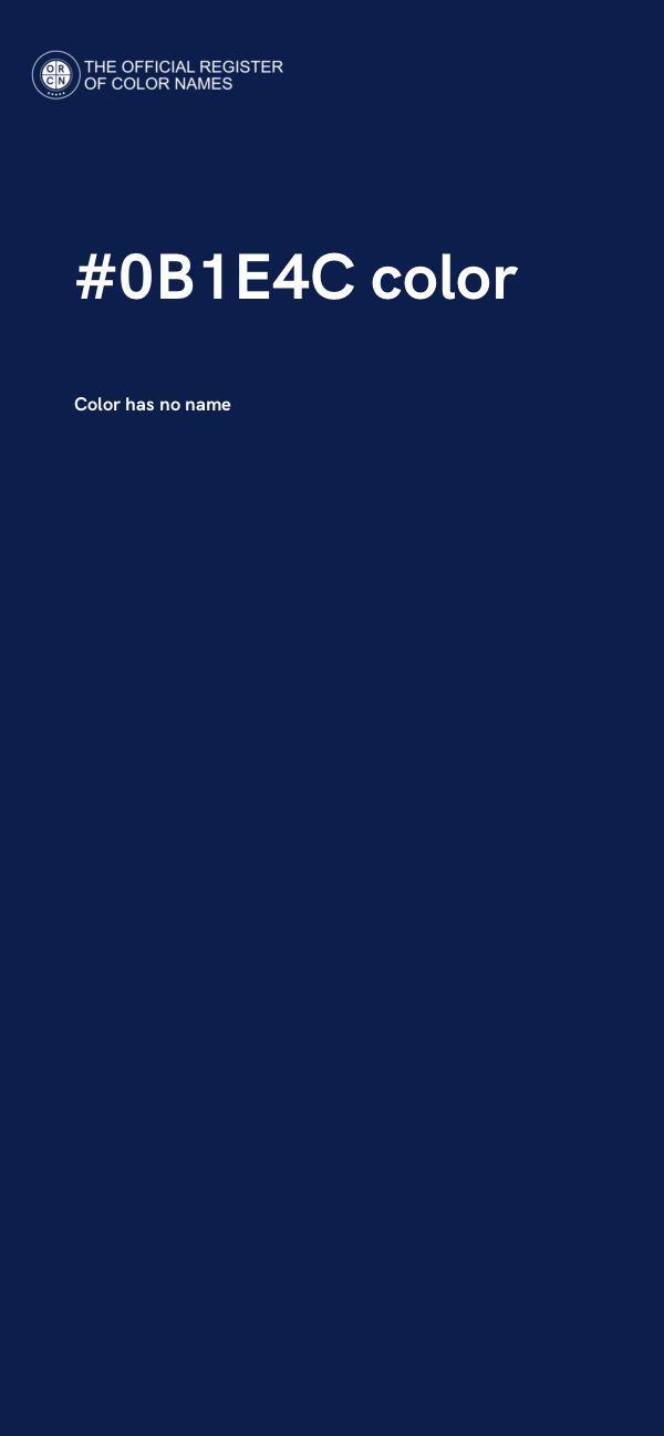 #0B1E4C color image