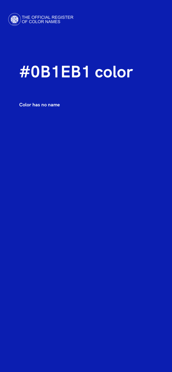 #0B1EB1 color image