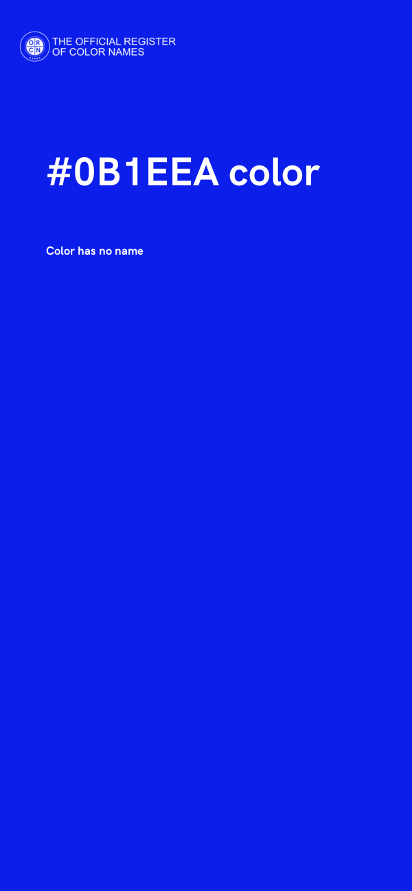 #0B1EEA color image