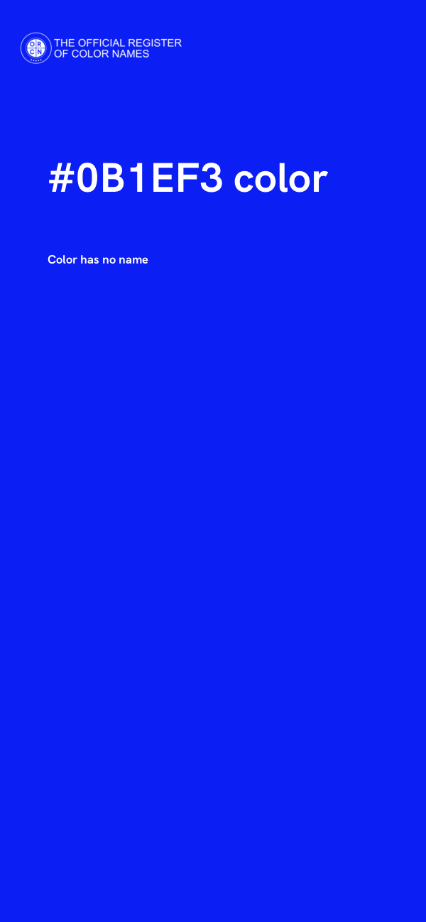 #0B1EF3 color image