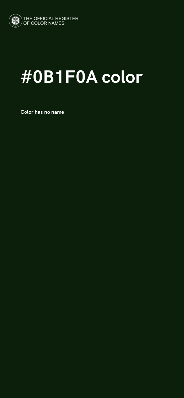 #0B1F0A color image