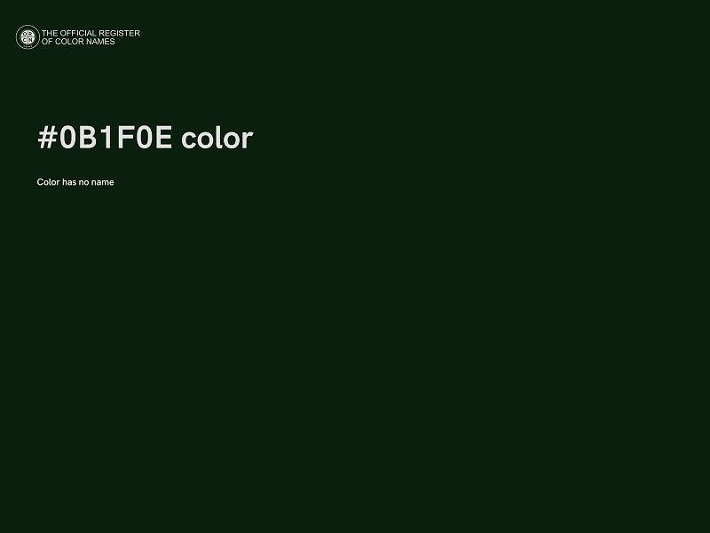 #0B1F0E color image