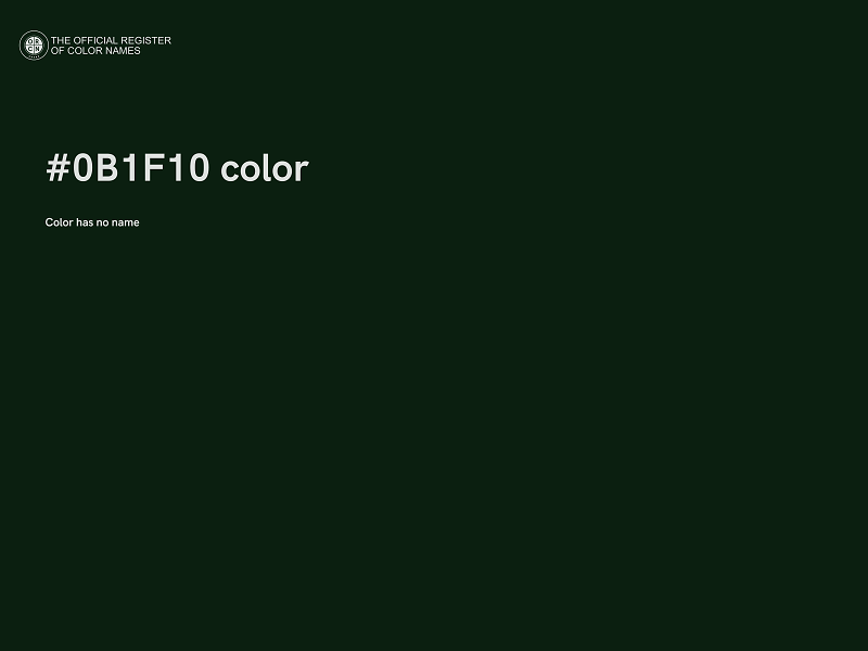 #0B1F10 color image