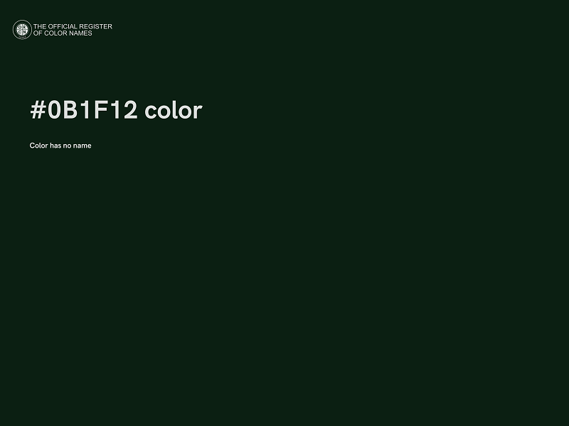 #0B1F12 color image