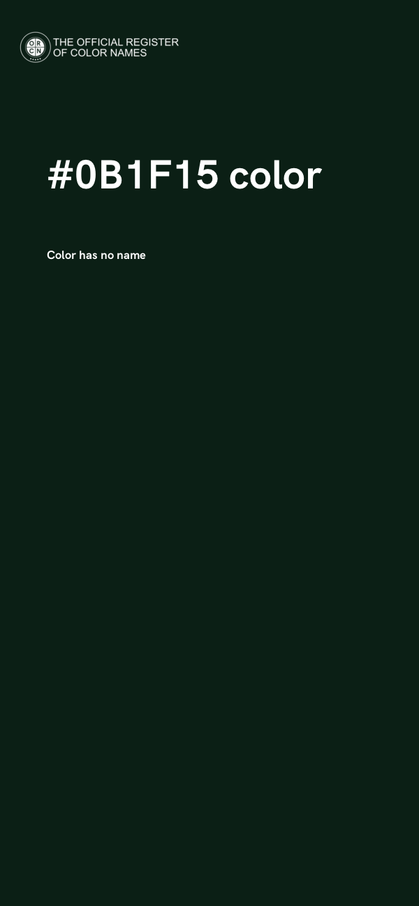 #0B1F15 color image