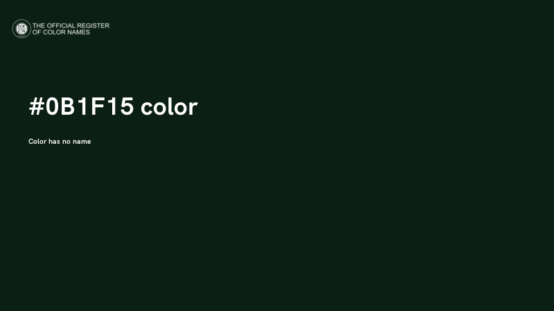 #0B1F15 color image
