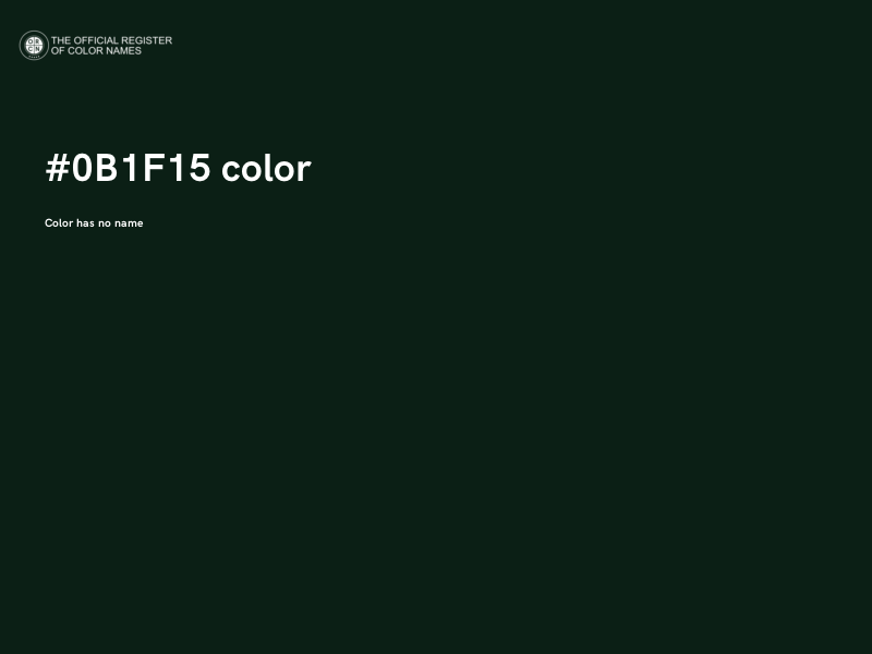 #0B1F15 color image