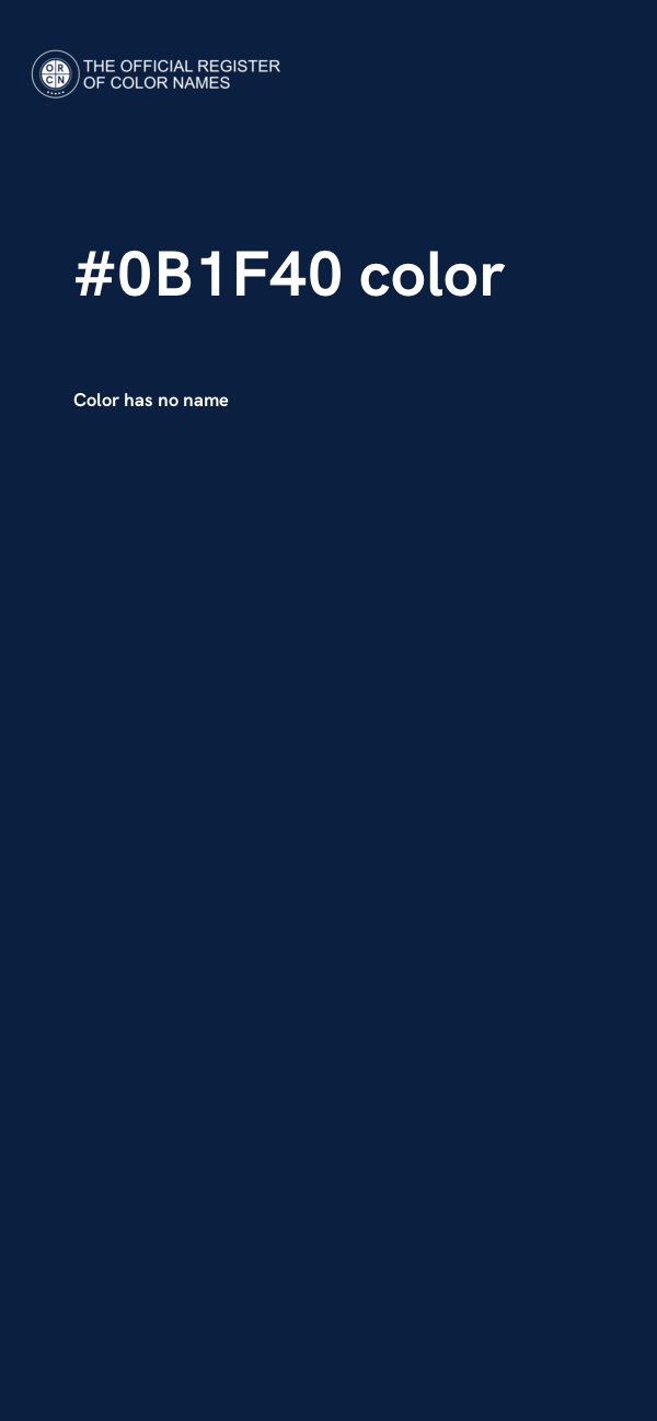 #0B1F40 color image