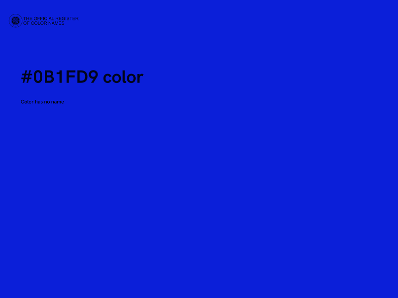 #0B1FD9 color image