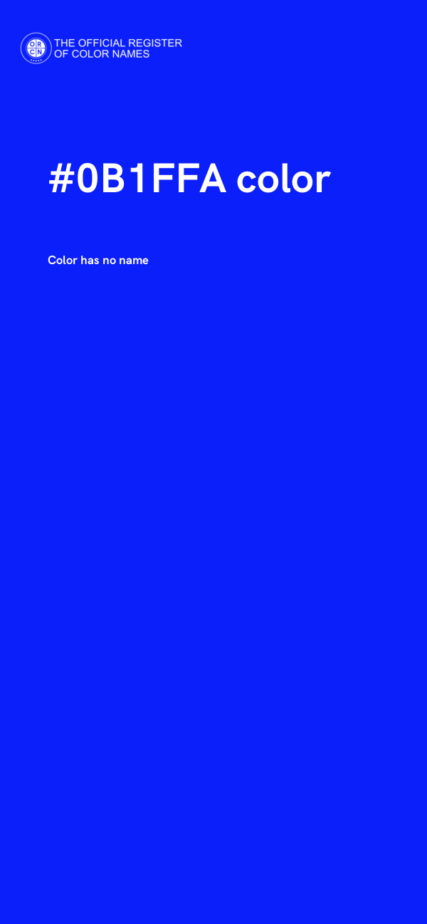 #0B1FFA color image