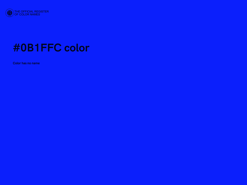 #0B1FFC color image