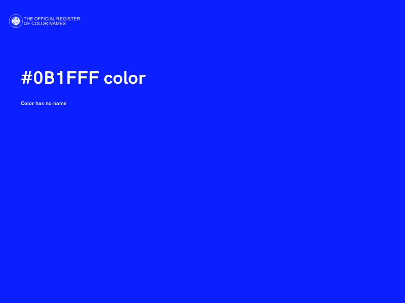 #0B1FFF color image