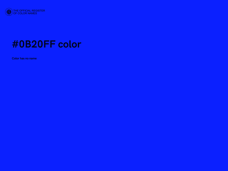 #0B20FF color image