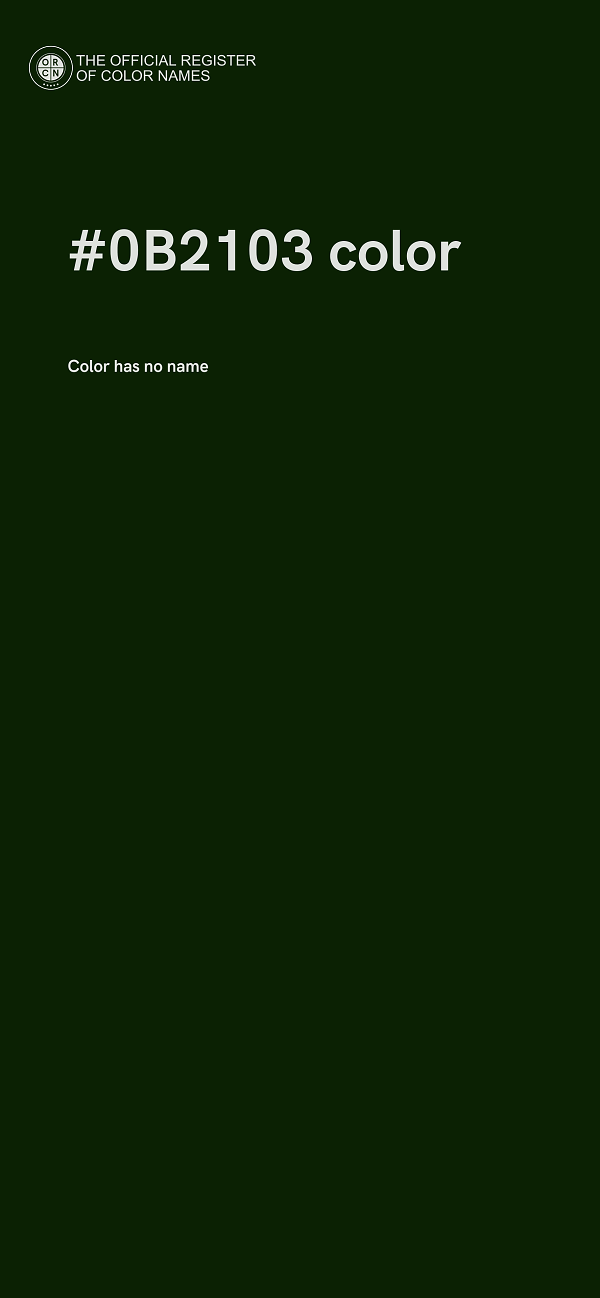 #0B2103 color image