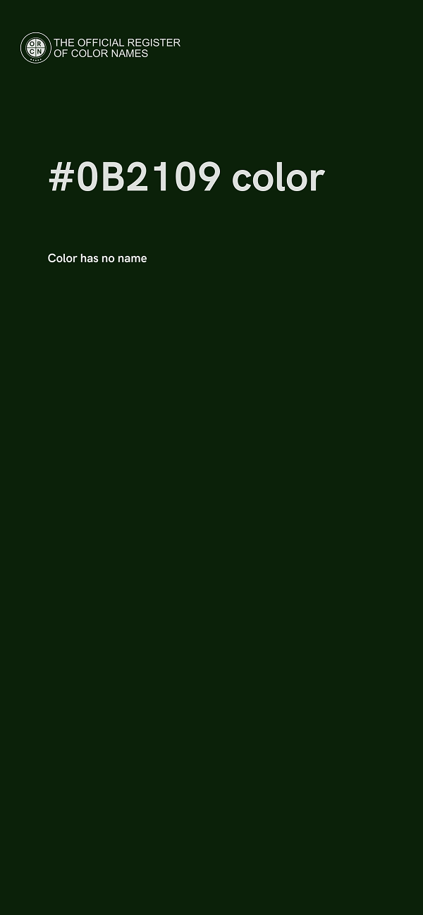 #0B2109 color image