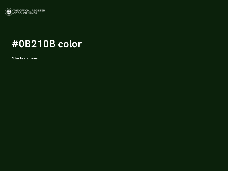 #0B210B color image