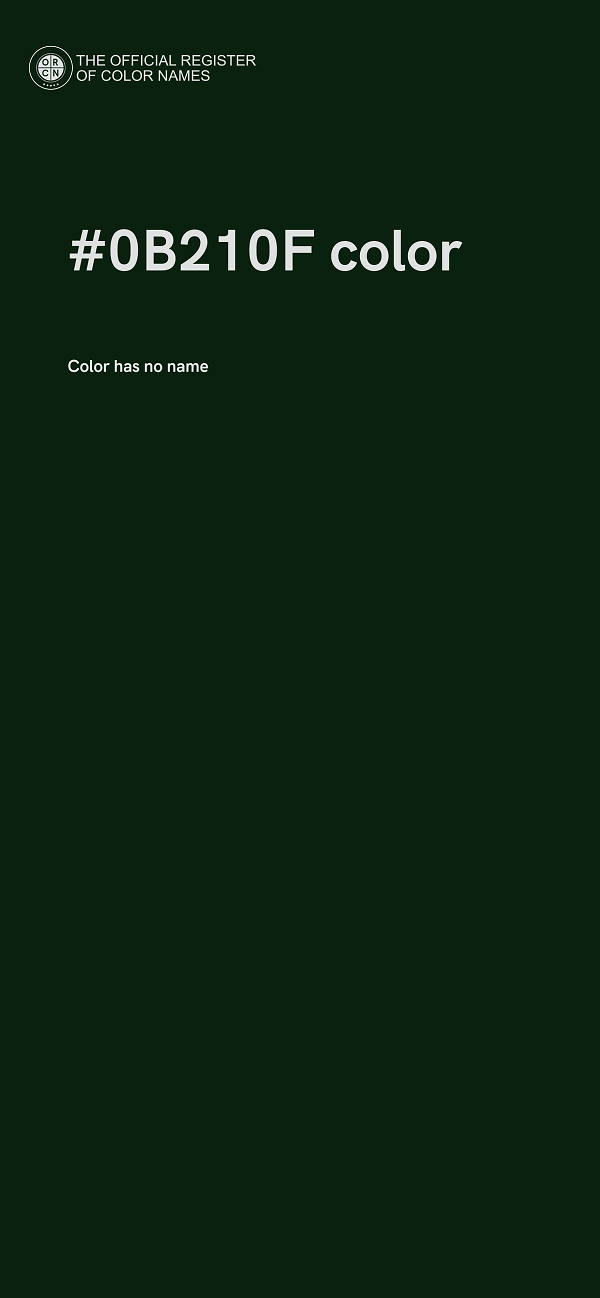 #0B210F color image