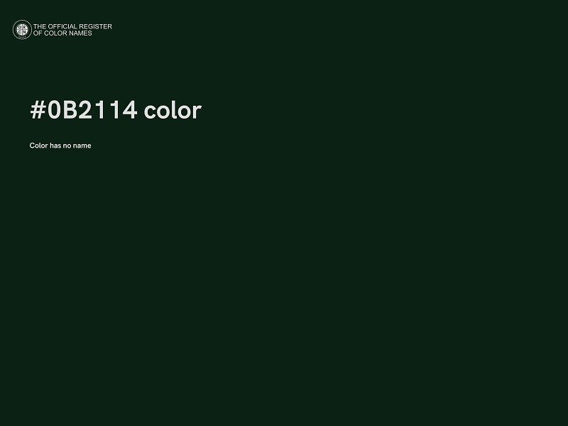 #0B2114 color image
