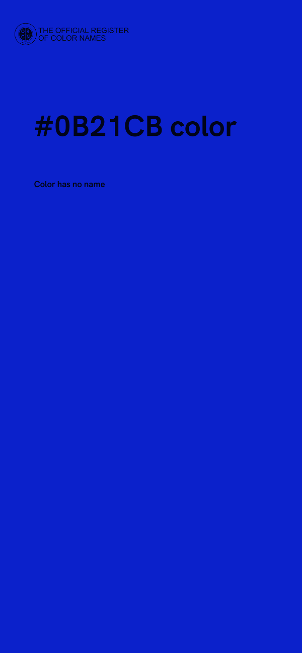 #0B21CB color image