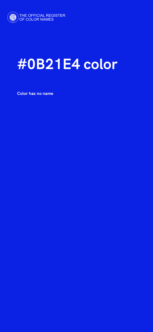#0B21E4 color image