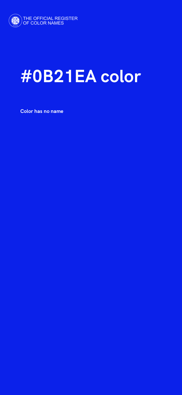 #0B21EA color image