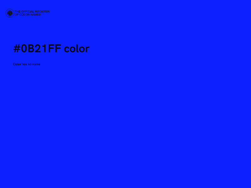 #0B21FF color image