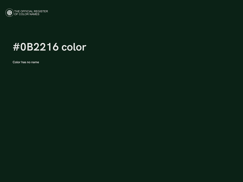 #0B2216 color image
