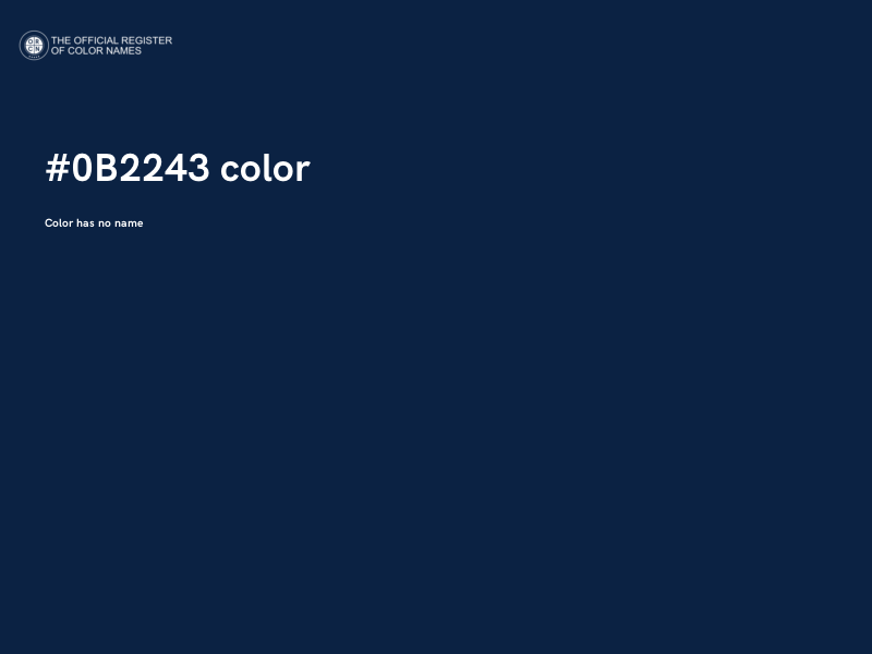 #0B2243 color image