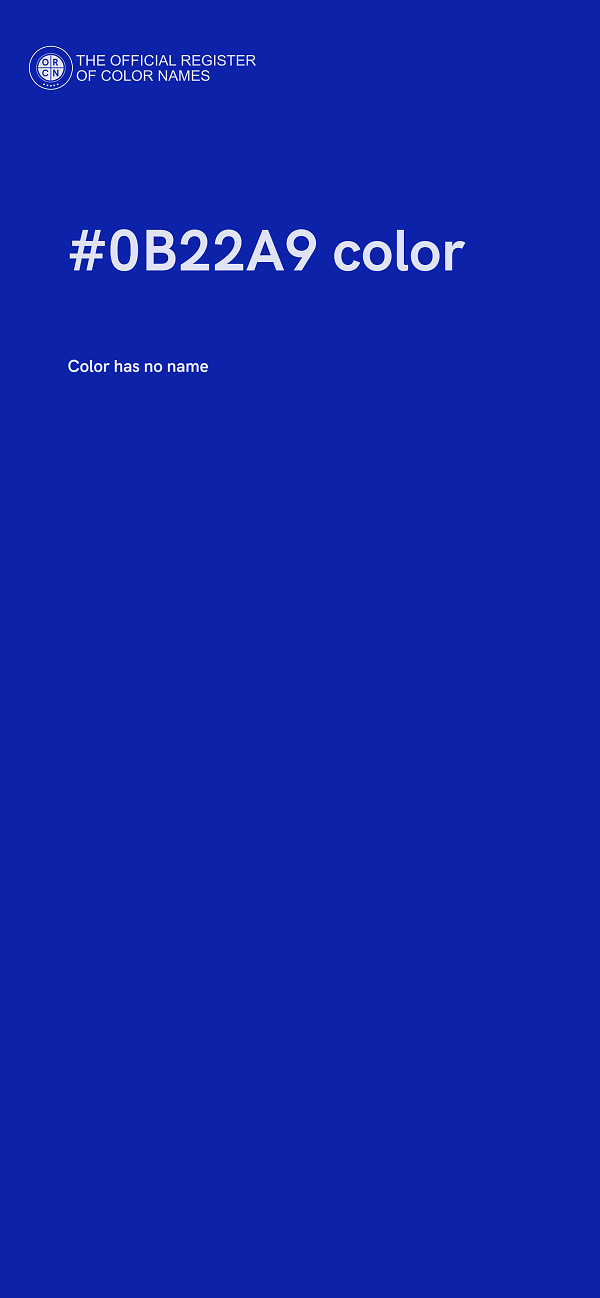 #0B22A9 color image