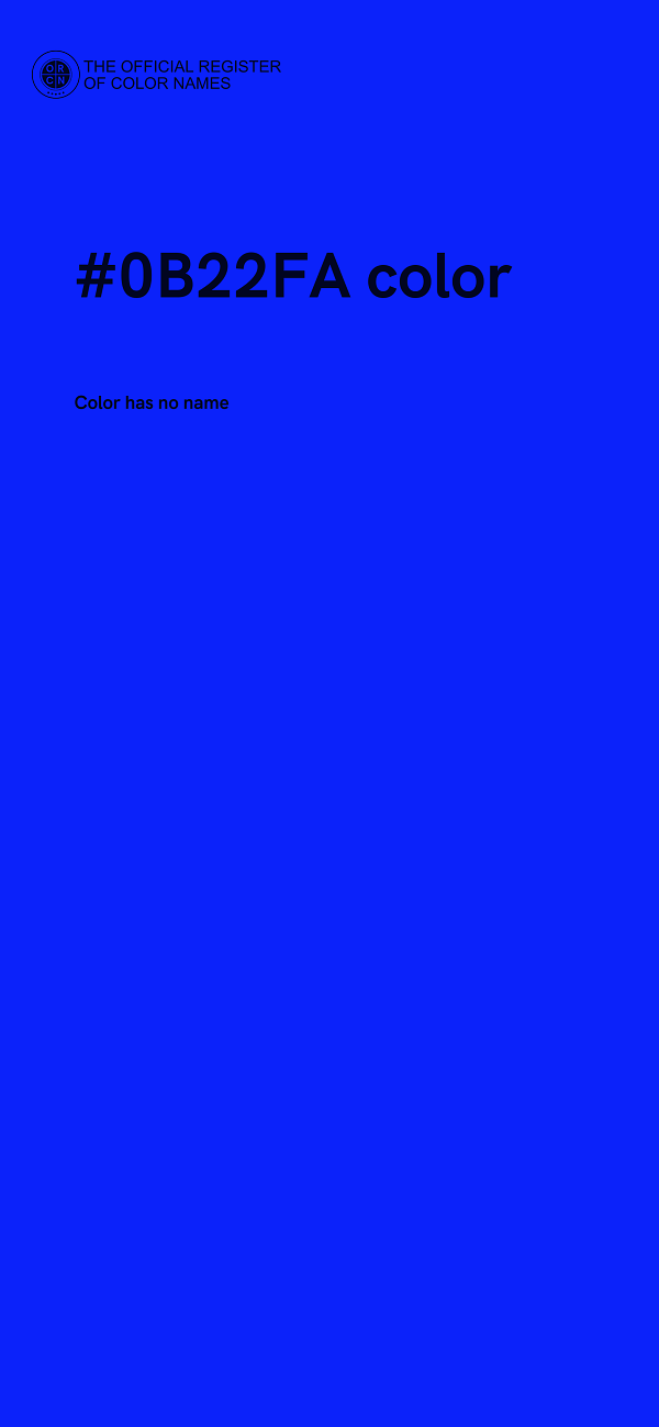 #0B22FA color image