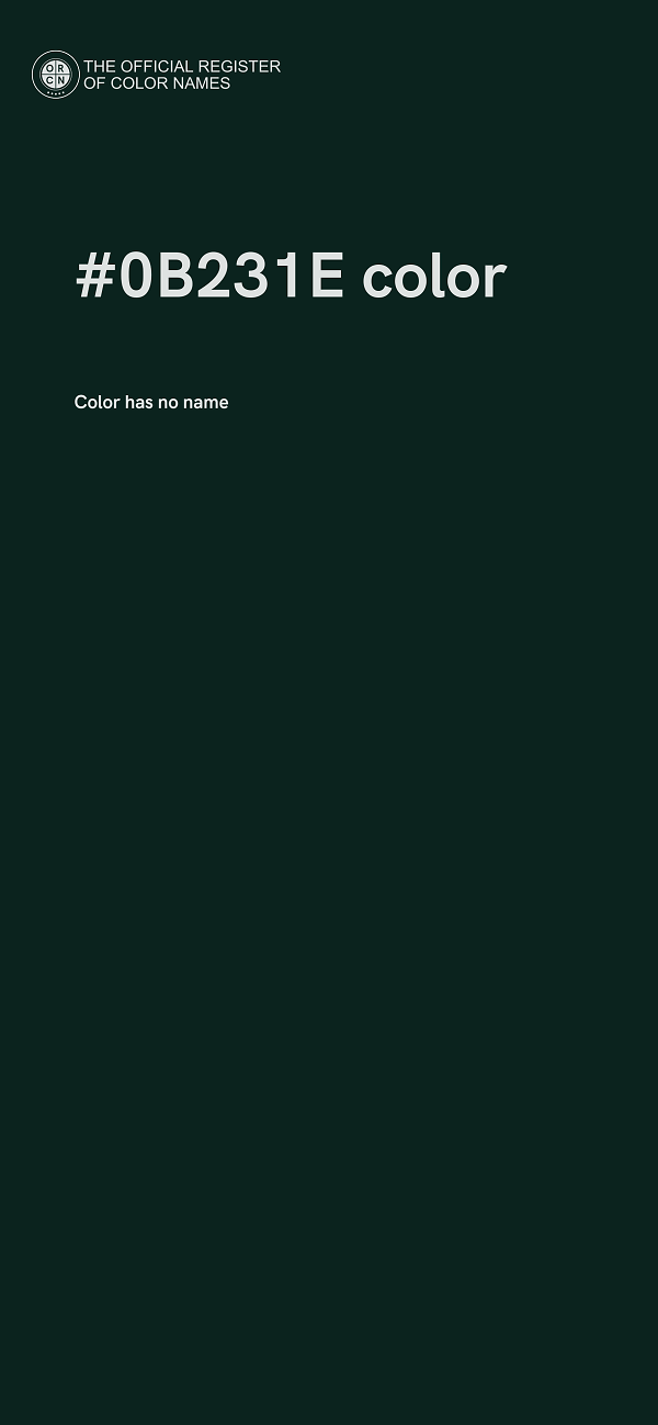 #0B231E color image