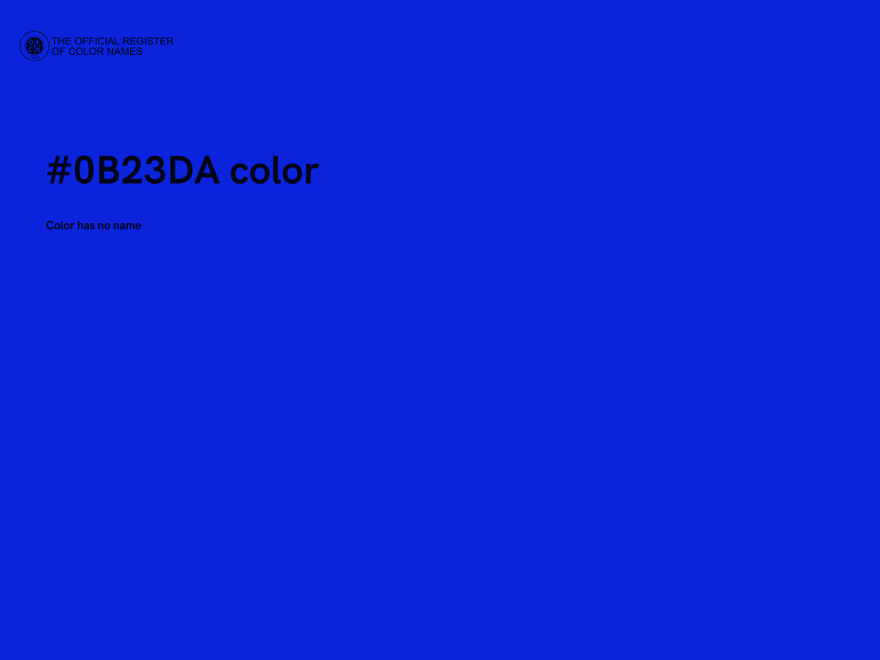 #0B23DA color image