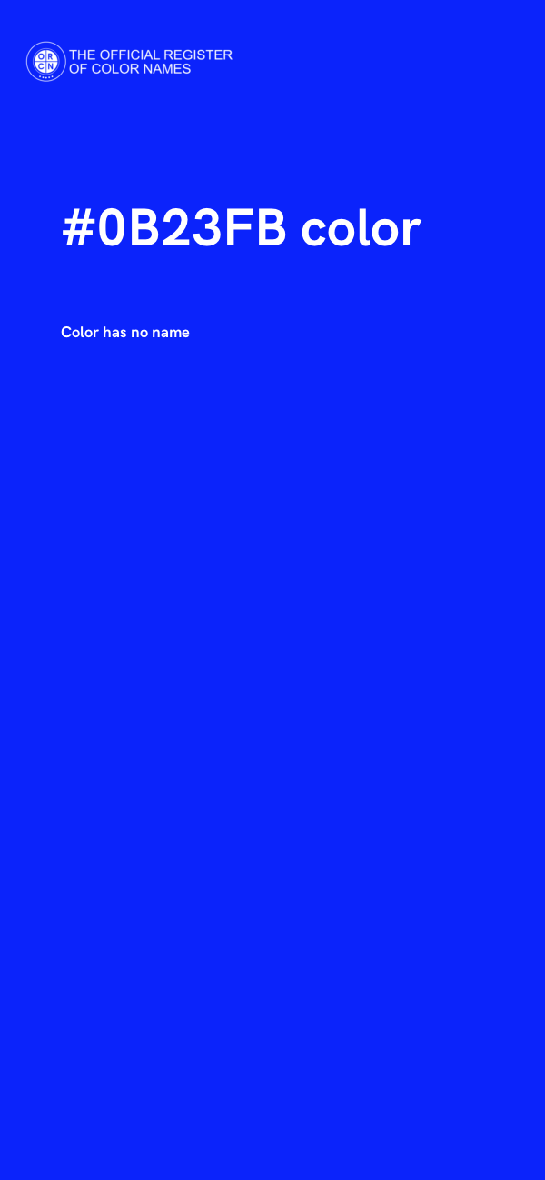 #0B23FB color image